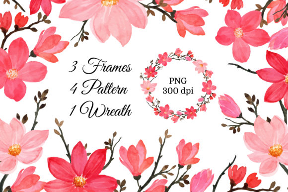 Digital Clipart Floral Watercolor Part.5 Guide