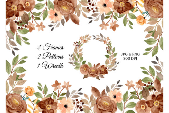 Digital Clipart Floral Watercolor Part.6