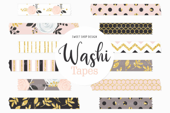 Digital Washi Tape Gold Blush Floral: Elevating Your Creative Projects