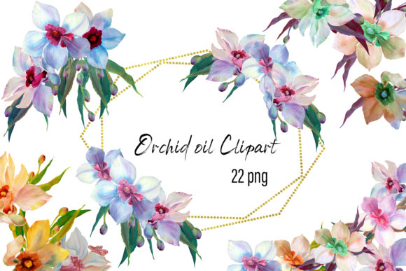 Elevating Digital Design with Orchid Flowers Clipart and Tropical Floral Illustrations