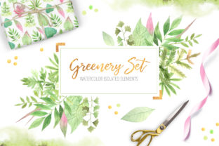 Elevating Digital Design with the Watercolor Greenery Floral Set
