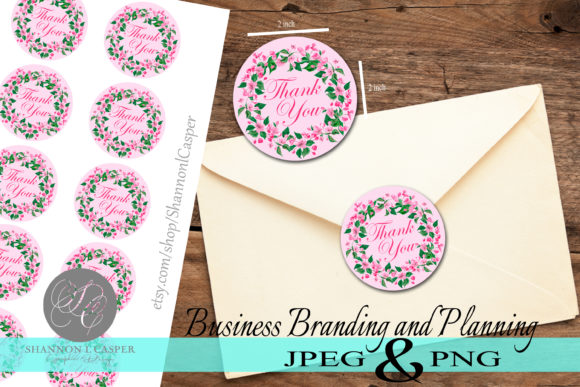 Elevating Personal Correspondence with the Floral Wreath Thank You Sticker Cut File