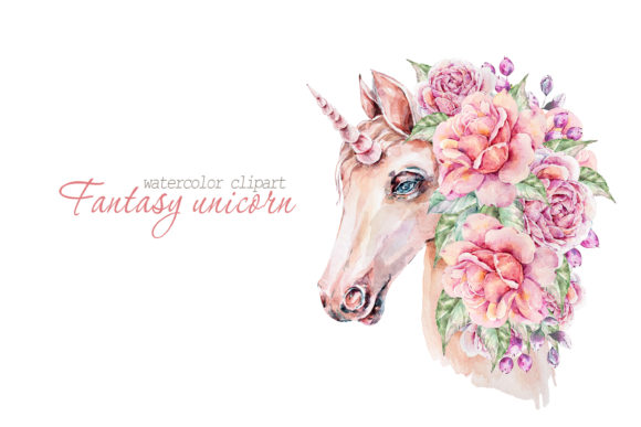Evaluating Watercolor Floral Unicorn Clipart for Professional Design Projects