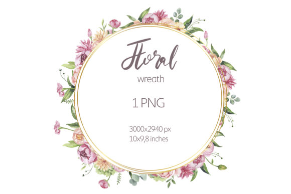 Evaluating Watercolor Floral Wreath Clipart for Professional and Personal Design Projects
