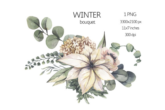 Evaluating Watercolor Winter Floral Clipart for Design Projects