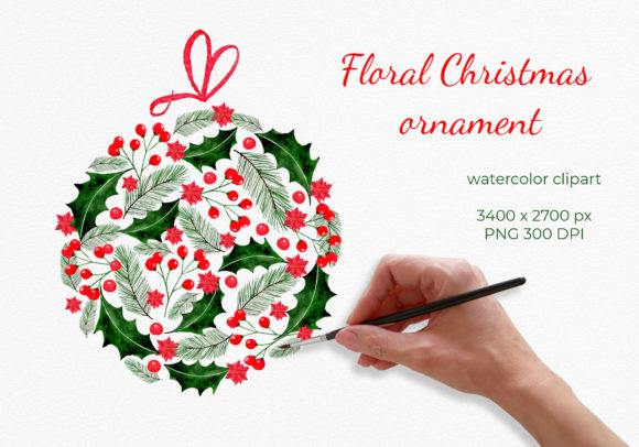 Floral Christmas Ball Clipart Guide