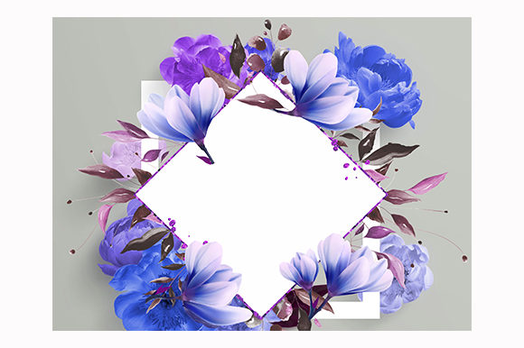 Flowers Vintage Floral Frame Border Guide