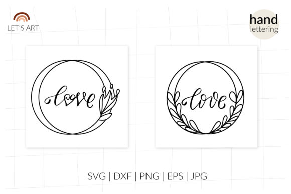 Love SVG in Floral Frame: Valentine's Design Guide