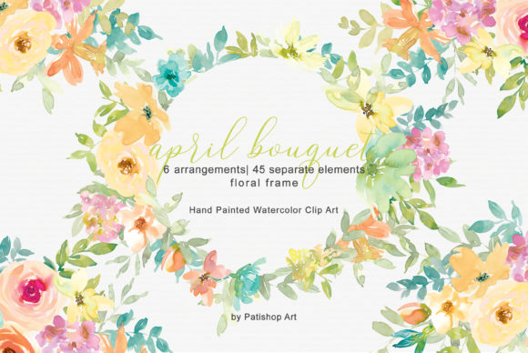 Pastel Spring Watercolor Floral Bouquets: A Strategic Asset for Visual Branding