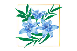 Vintage Blue Floral Flower Illustrations: Elevating Design with Timeless Botanical Charm