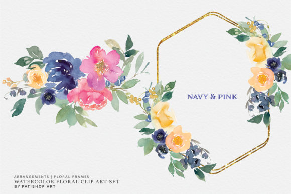 Watercolor Navy Pink Floral Clipart Set: A Practical Guide for Designers